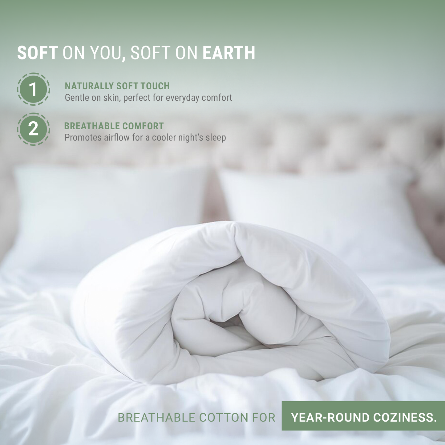 SnugThreads 7.5 Tog Poly Cotton Duvet – All Year Duvet