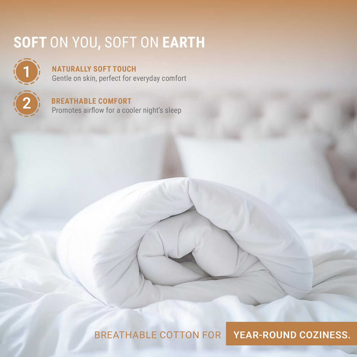 SnugThreads 10.5 Tog Poly Cotton Duvet – All Year Duvet