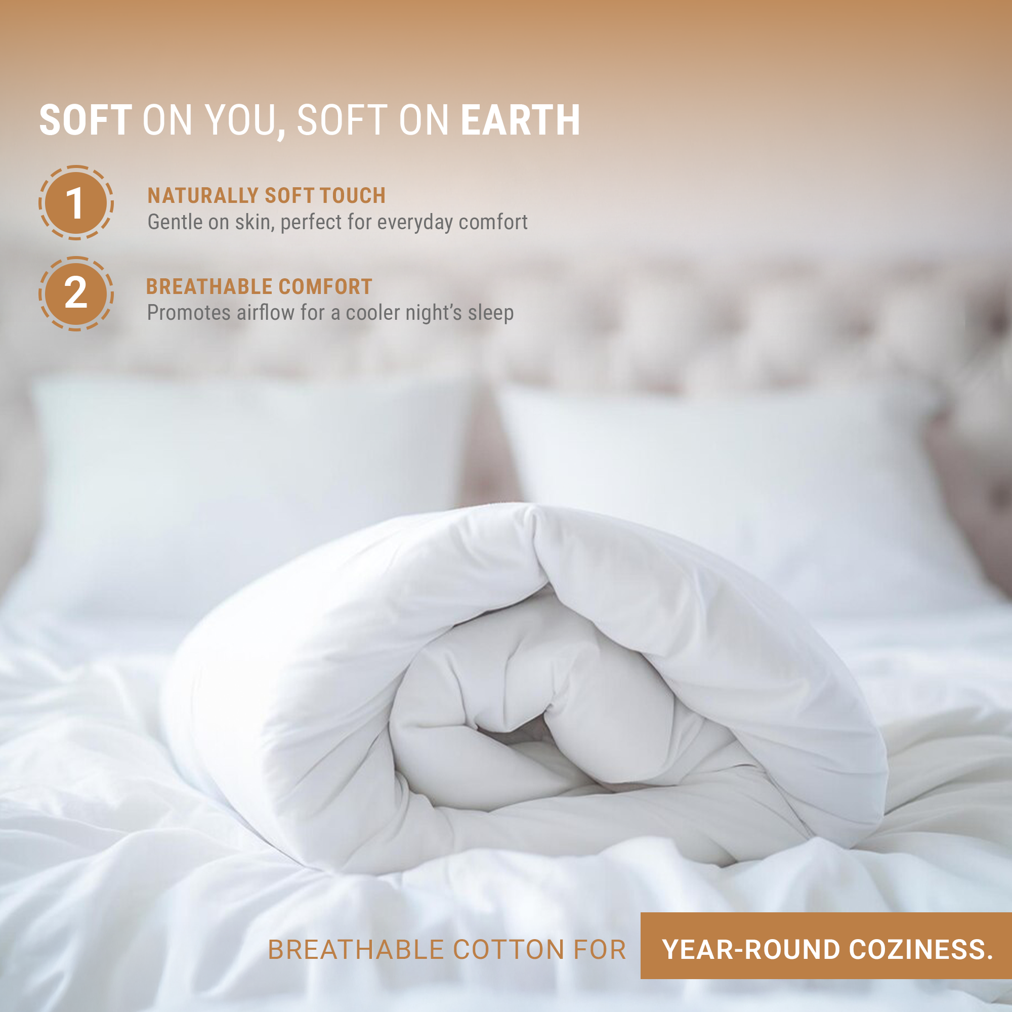 SnugThreads 10.5 Tog Poly Cotton Duvet – All Year Duvet