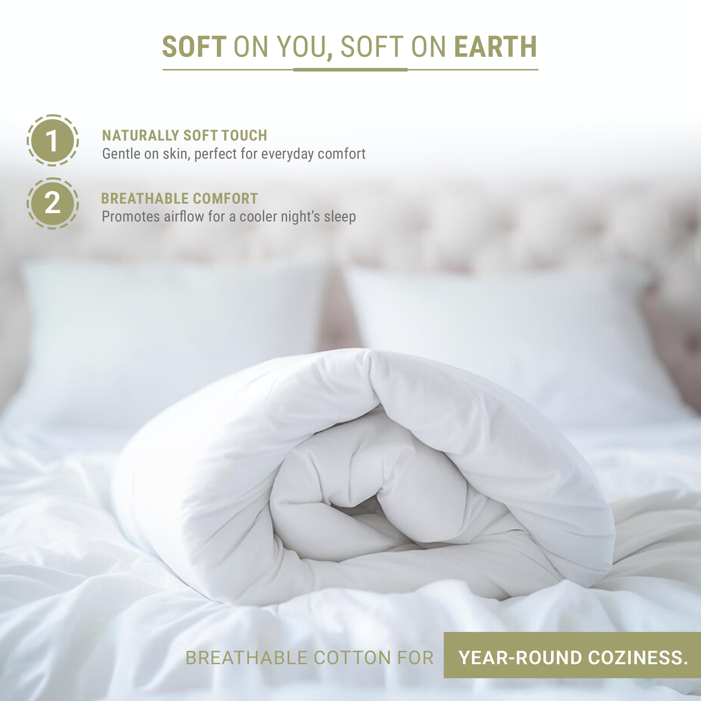 SnugThreads 4.5 Tog Poly Cotton Duvet – Summer Duvet