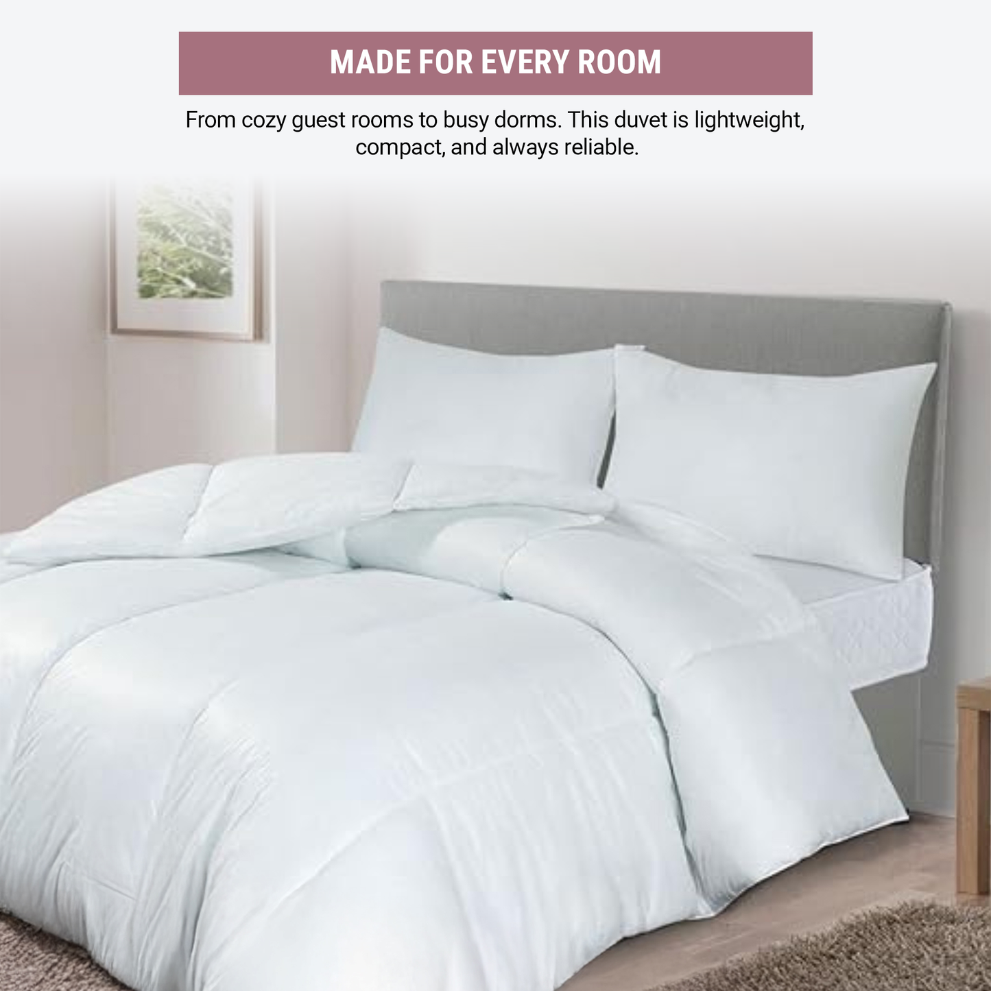 SnugThreads 2.5 Tog Poly Propylene Duvet – Summer Duvet - Lightweight Cooling Quilt