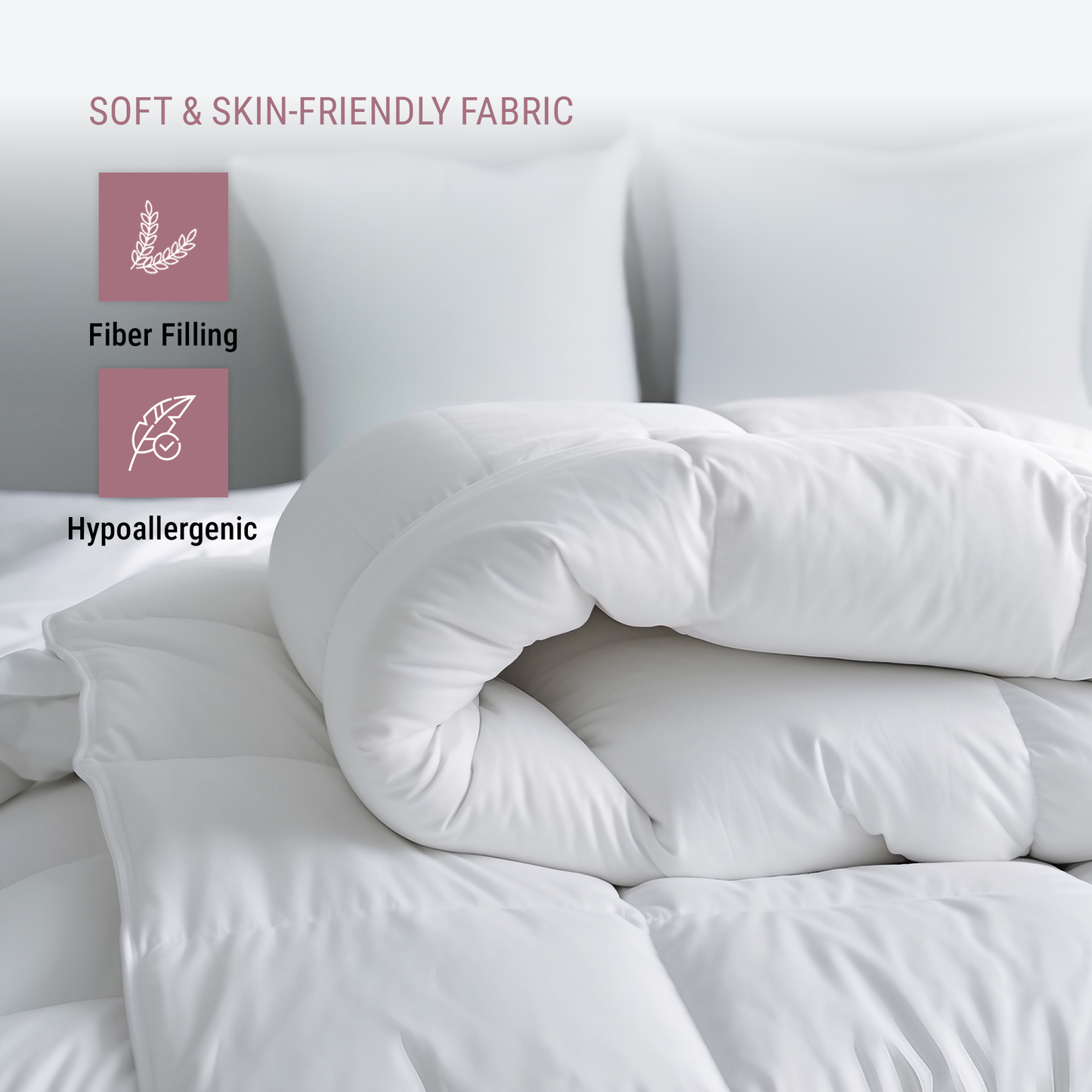 SnugThreads 2.5 Tog Poly Propylene Duvet – Summer Duvet - Lightweight Cooling Quilt