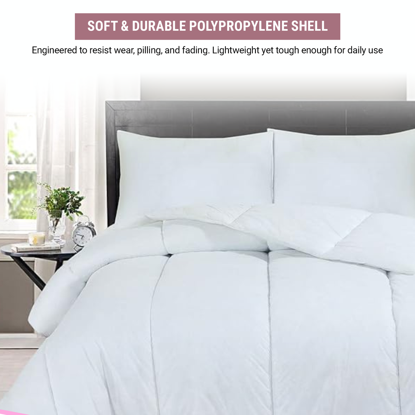 SnugThreads 2.5 Tog Poly Propylene Duvet – Summer Duvet - Lightweight Cooling Quilt