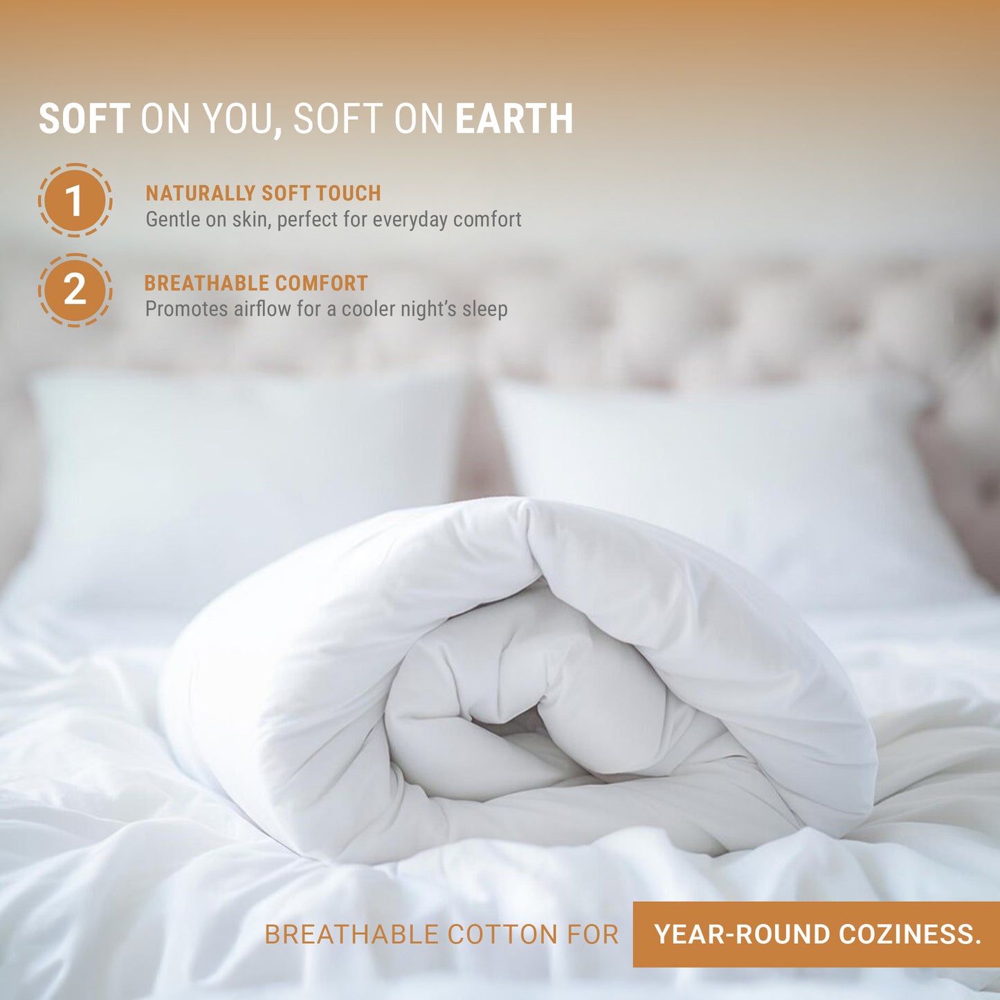 SnugThreads 9.0 Tog Poly Cotton Duvet – All Year Duvet