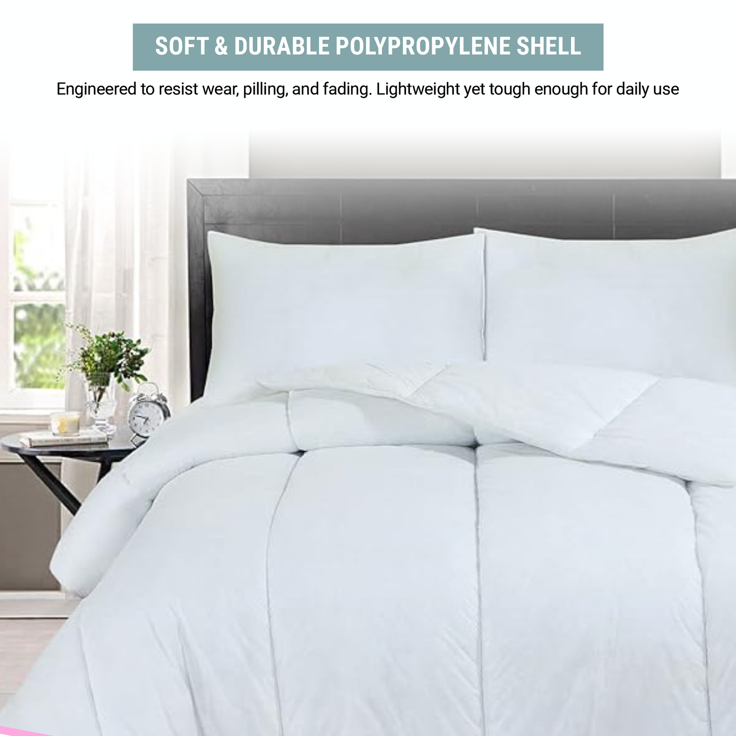 SnugThreads 4.5 Tog Poly Propylene Duvet – Summer Duvet - Lightweight Cooling Quilt