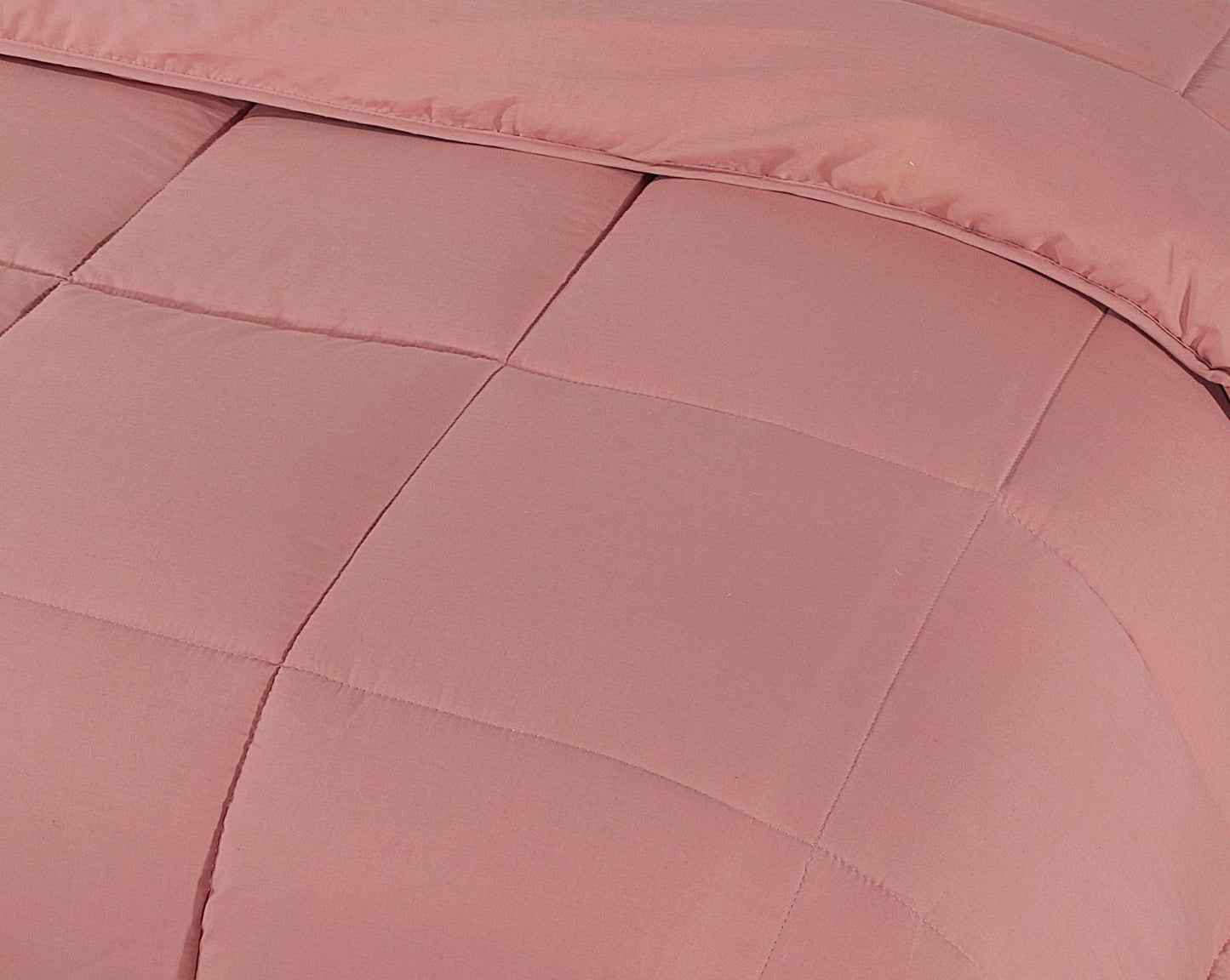 13.5 Tog Snug Threads Heavyweight Reversible Coverless Poly Cotton Duvet - Dusty Pink