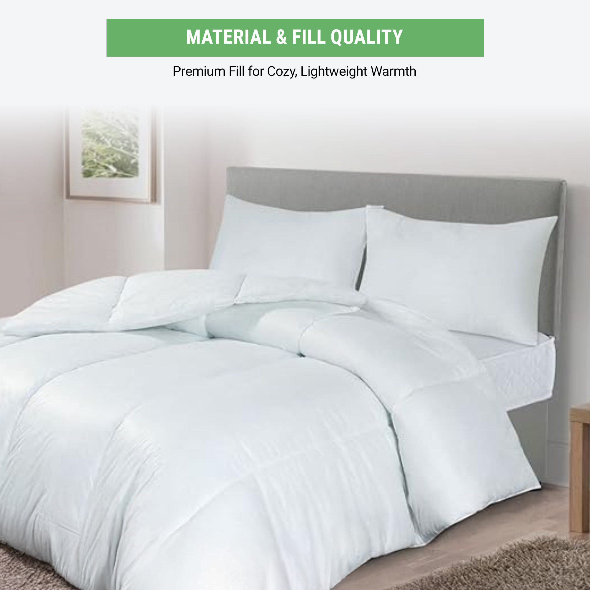 SnugThreads 13.5 Tog Poly Propylene Duvet – Winter Warm Duvet - Hypoallergenic Breathable Quilt