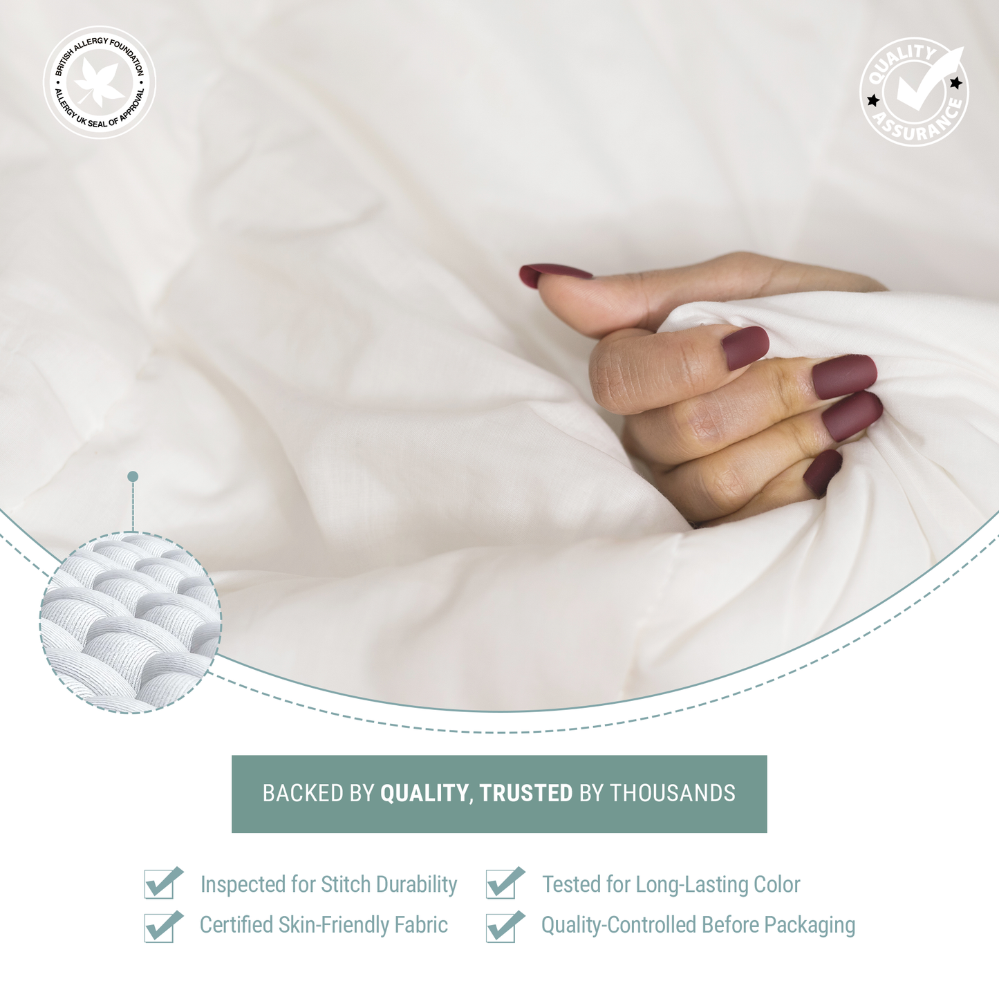 SnugThreads 4.5 Tog Poly Propylene Duvet – Summer Duvet - Lightweight Cooling Quilt