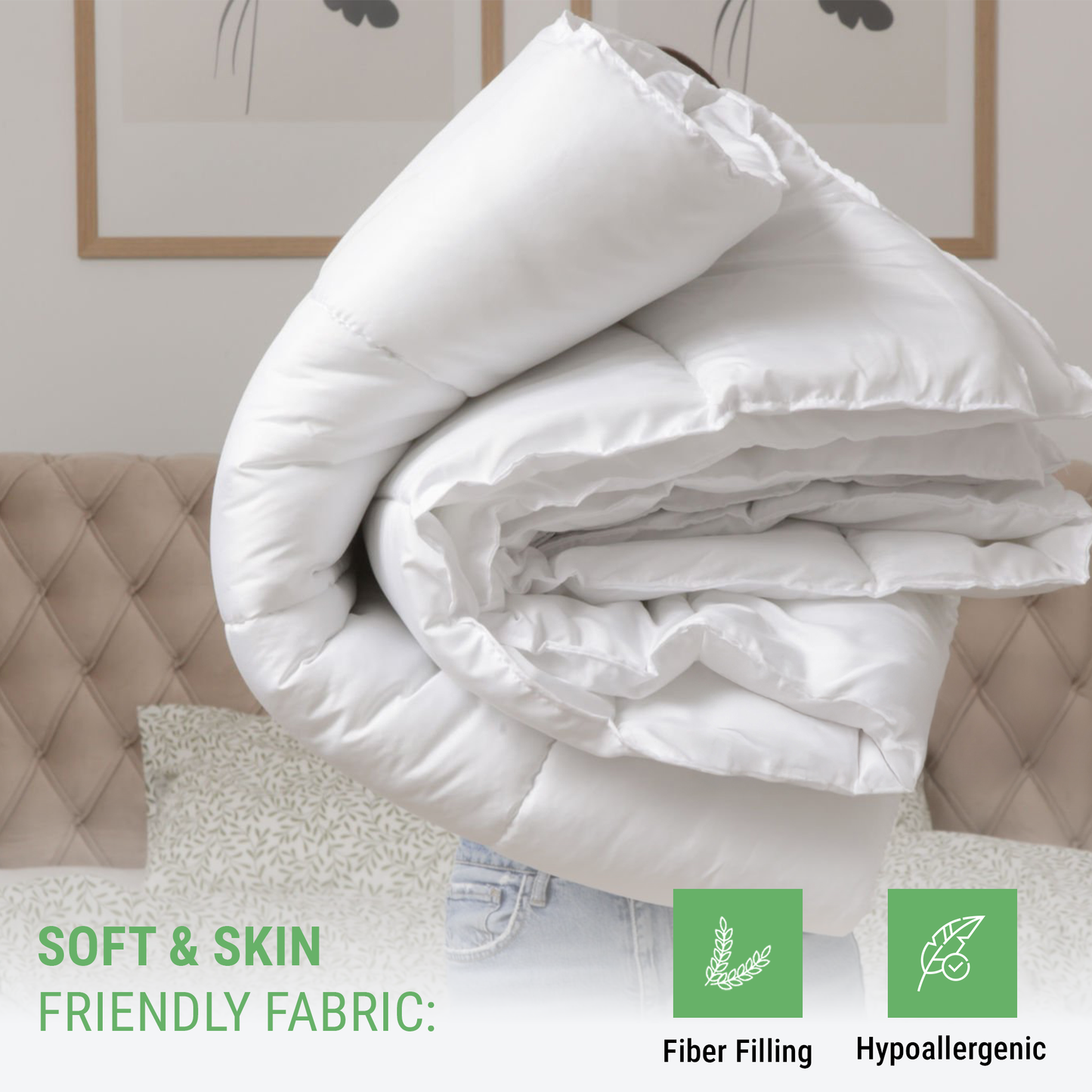 SnugThreads 13.5 Tog Poly Propylene Duvet – Winter Warm Duvet - Hypoallergenic Breathable Quilt