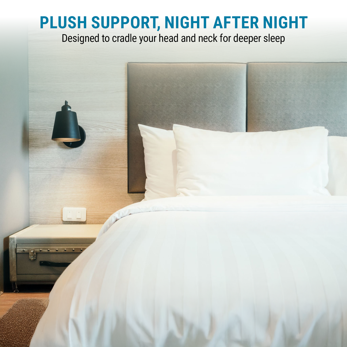 SnugThreads Premium Bounce Back Poly Cotton Pillows