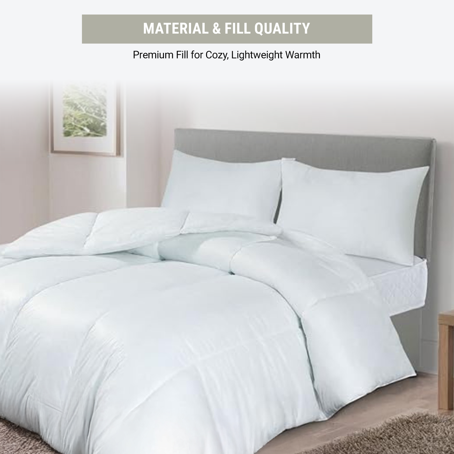 SnugThreads 15 Tog Poly Propylene Duvet – Very Warm Winter Duvet - Hypoallergenic Breathable Quilt