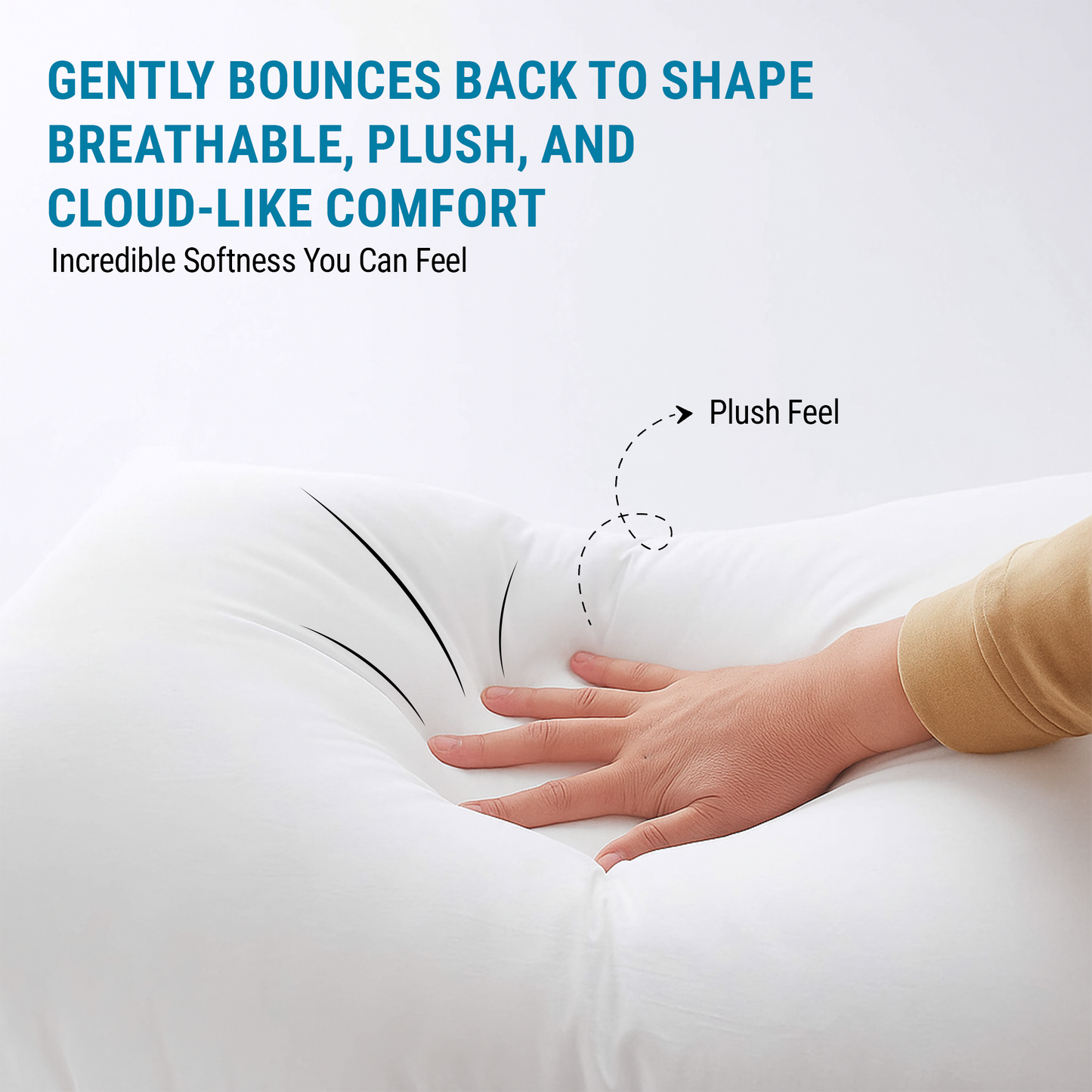 SnugThreads Premium Bounce Back Poly Cotton Pillows