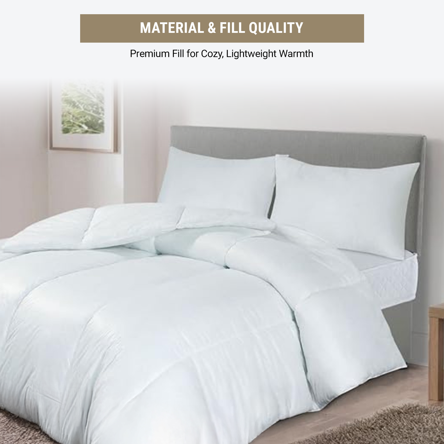 SnugThreads 7.5 Tog Poly Propylene Duvet – Summer Duvet - Lightweight Breathable Quilt