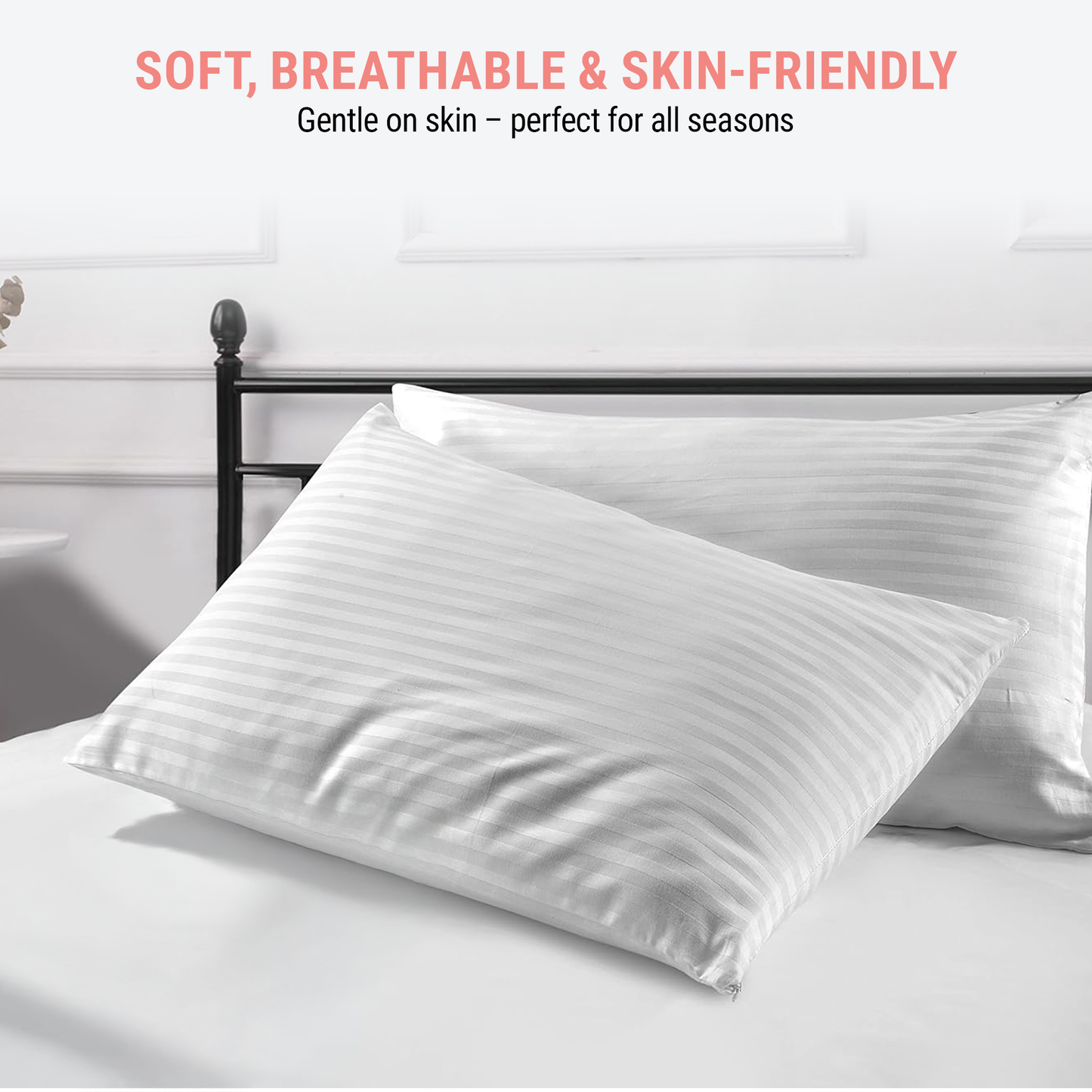 SnugThreads Premium Satin Stripe  Pillows