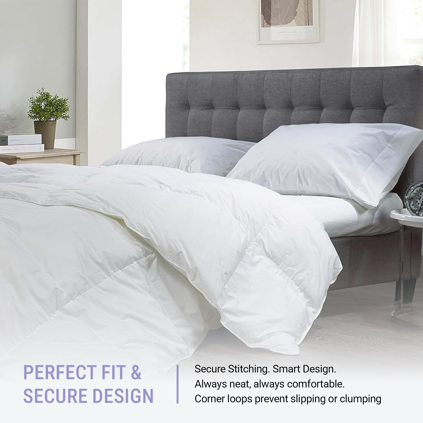 SnugThreads 10.5 Tog Poly Propylene Duvet – All Year Duvet - Lightweight Breathable Quilt