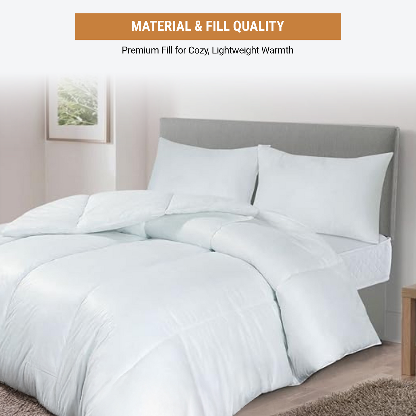 SnugThreads 9.0 Tog Poly Propylene Duvet – All Year Duvet - Lightweight Breathable Quilt