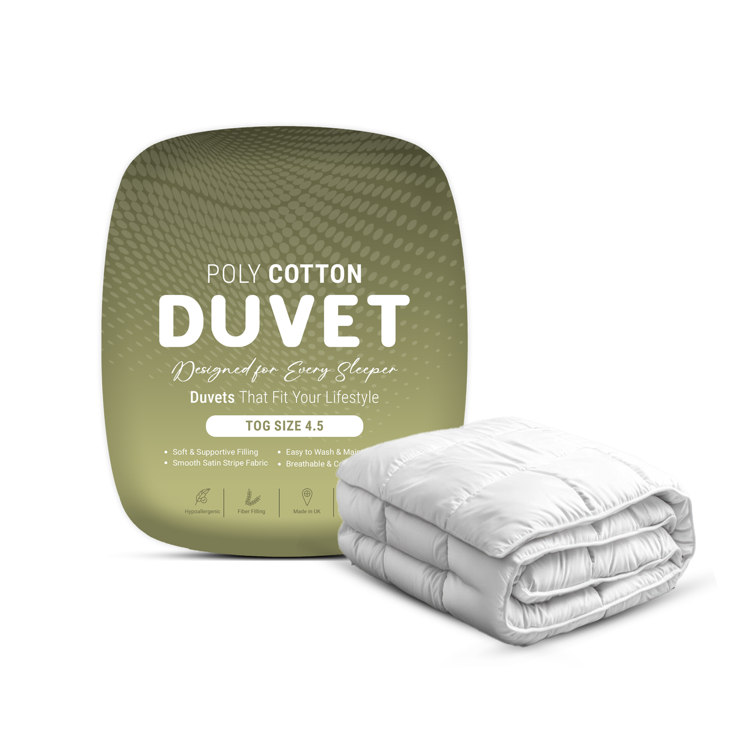 SnugThreads 4.5 Tog Poly Cotton Duvet – Summer Duvet