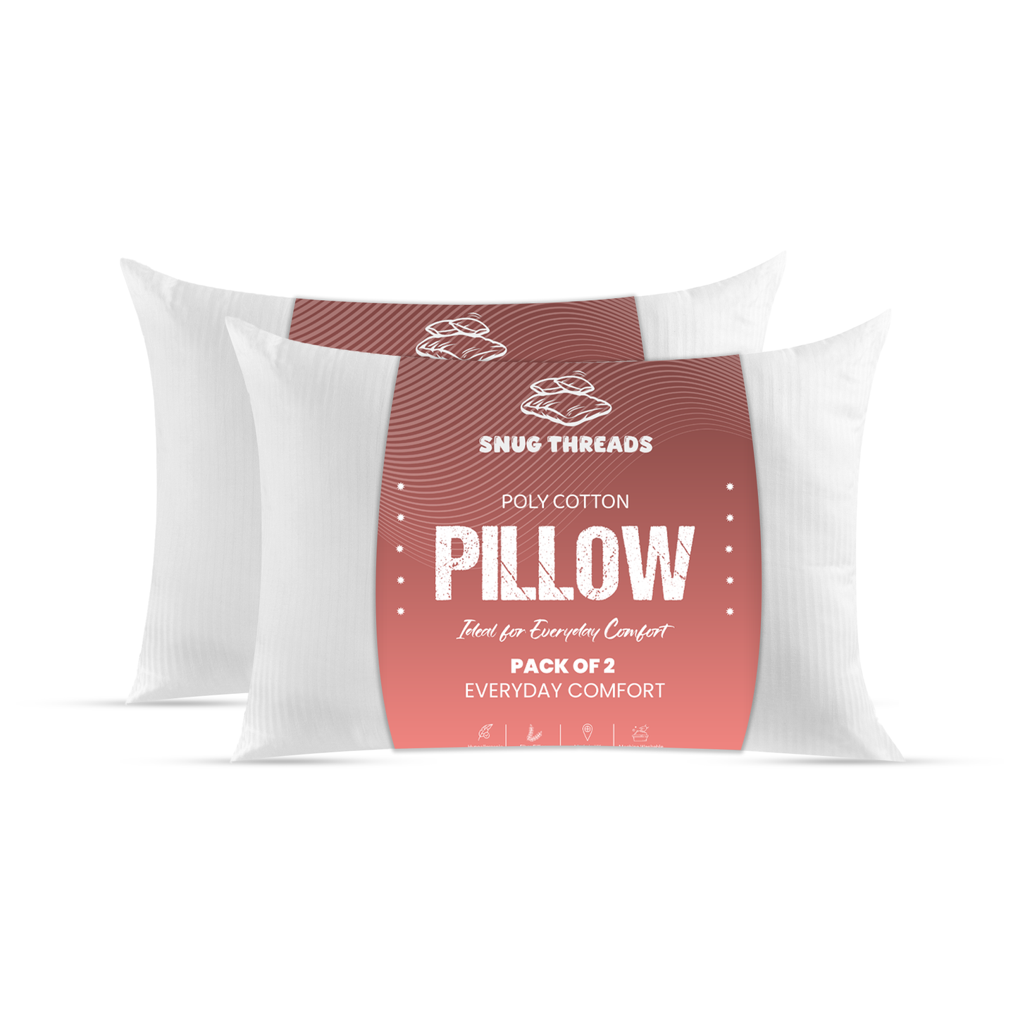 SnugThreads Premium Satin Stripe  Pillows