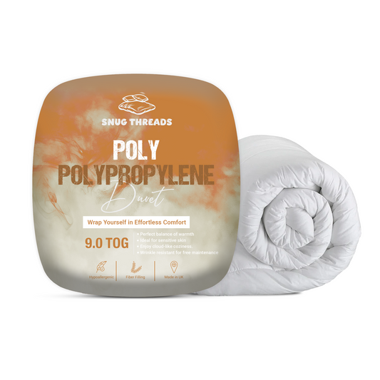 SnugThreads 9.0 Tog Poly Propylene Duvet – All Year Duvet - Lightweight Breathable Quilt