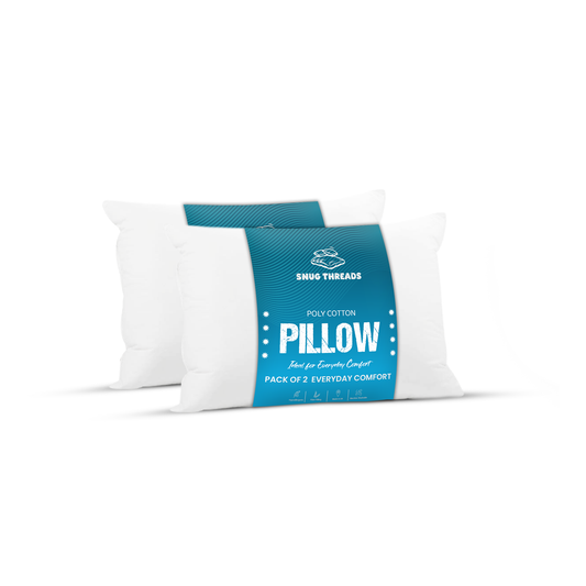SnugThreads Premium Bounce Back Poly Cotton Pillows